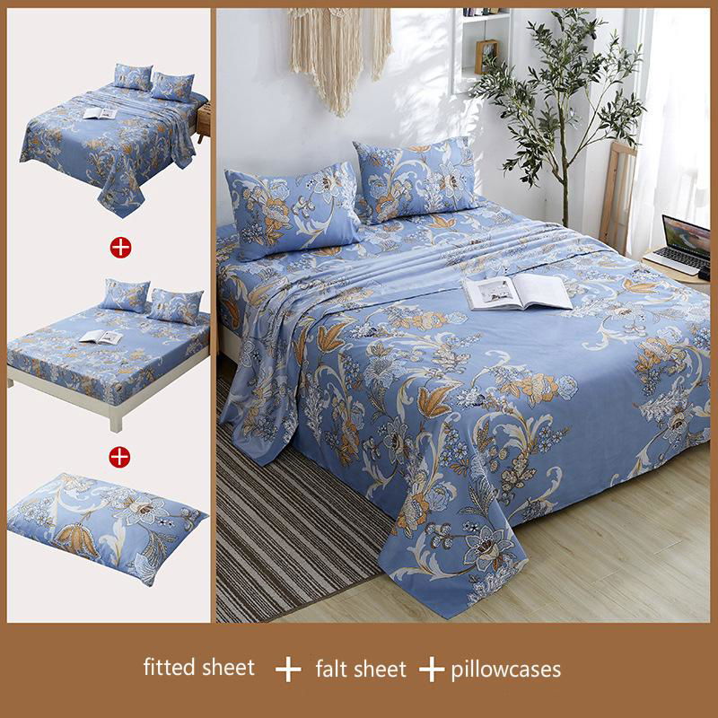 4 Piece Brushed Microfiber Bed Sheet Set Hypoallergenic Easy to Care 3