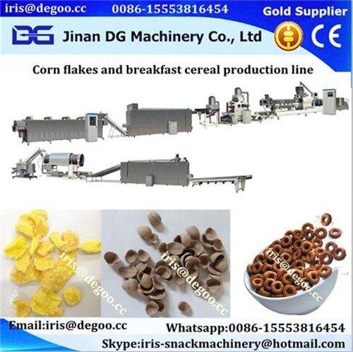 Corn flakes and breakfast cereal production line