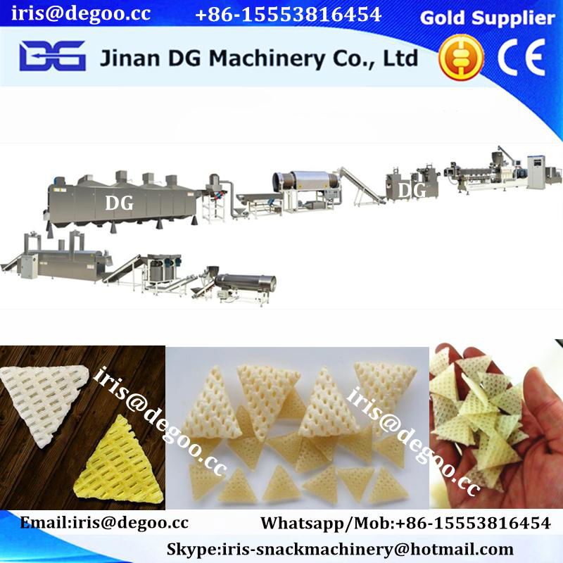 3d 2d fried slanty chips pellet snack food production line