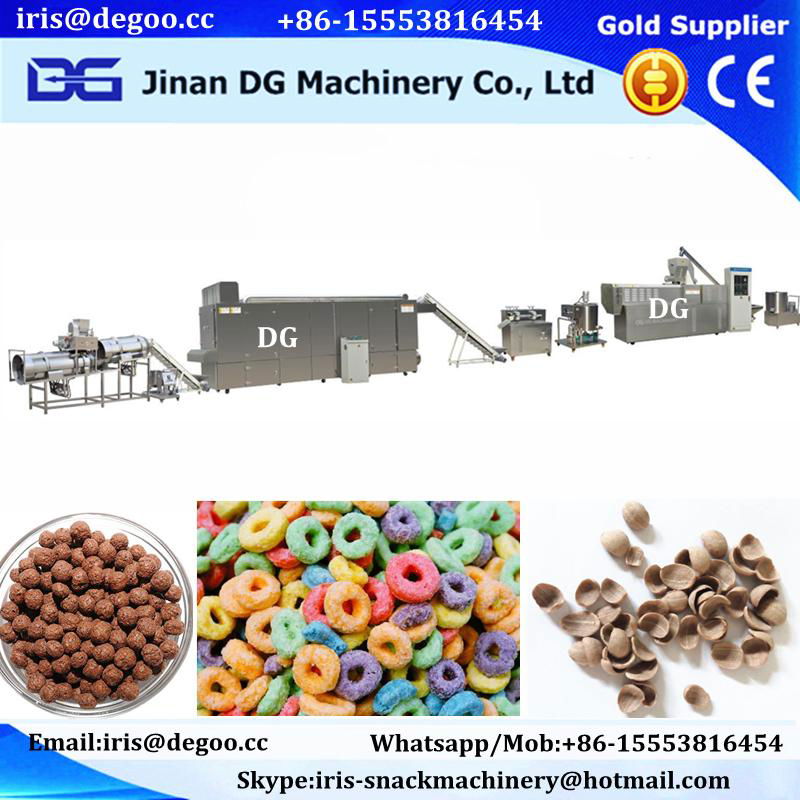 Oshish corn flakes kellgos cereal extruder machine production line