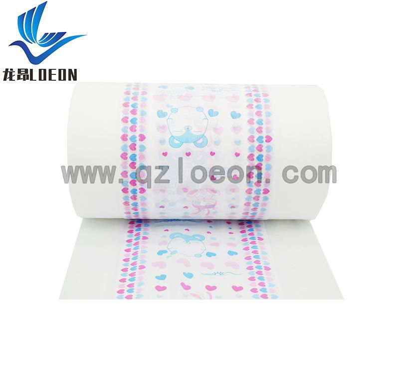 Full laminated breathable printing PE film raw material for baby diaper 2