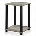home modern design Simple Square Grey Black Finish Simplistic End Table 1