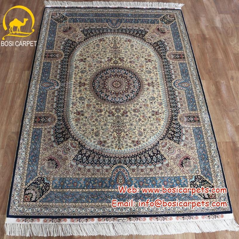 Handmade Silk Carpet Persian Rug Hand Knotted Carpet 3
