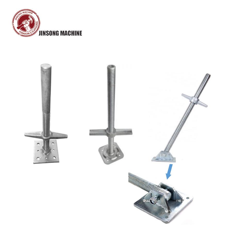 Adjustable Scaffolding U Head Jack Base , Scaffold Screw Jack