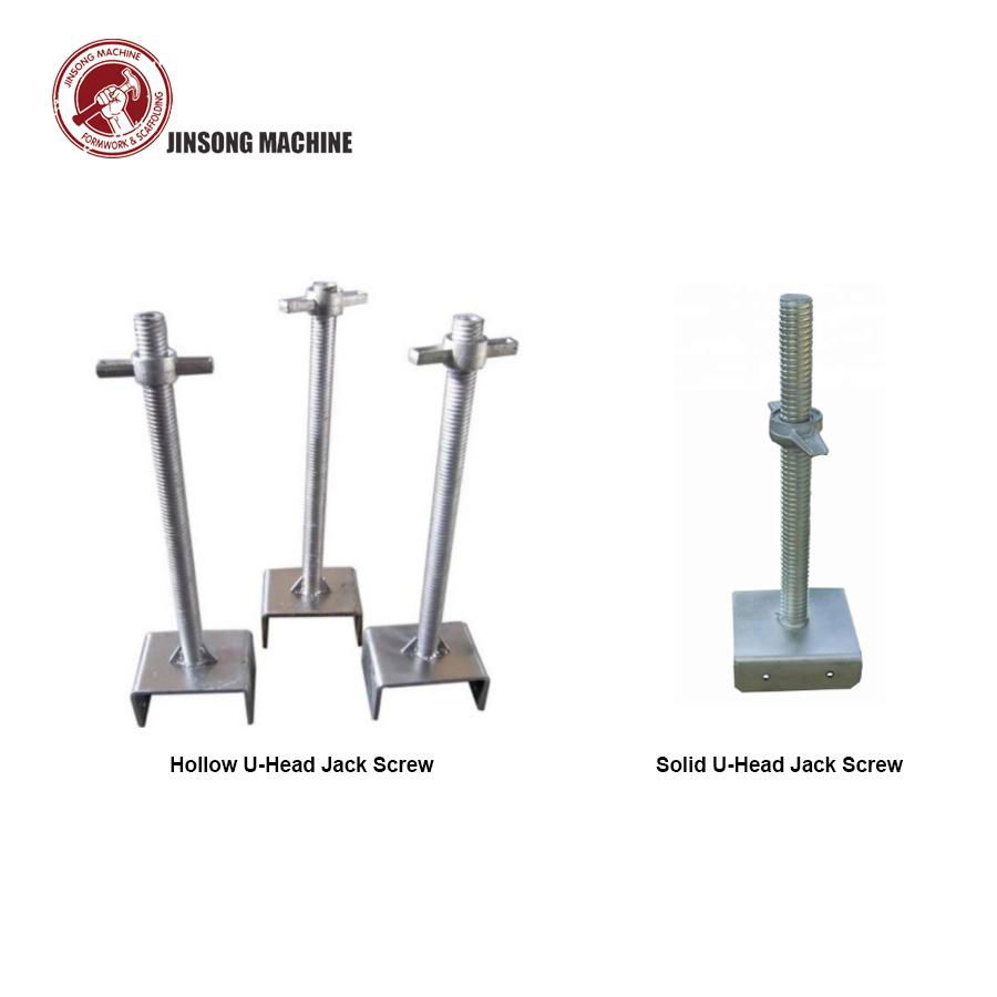 Adjustable Scaffolding U Head Jack Base , Scaffold Screw Jack 5