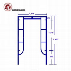 Walk Through Scaffolding Frame For Construction