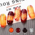 Glass Amber Nail Gel Polish Soak Off UV