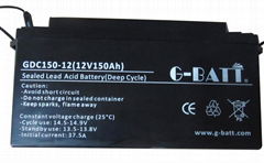 12V150 maintenance-free lead acid battery 