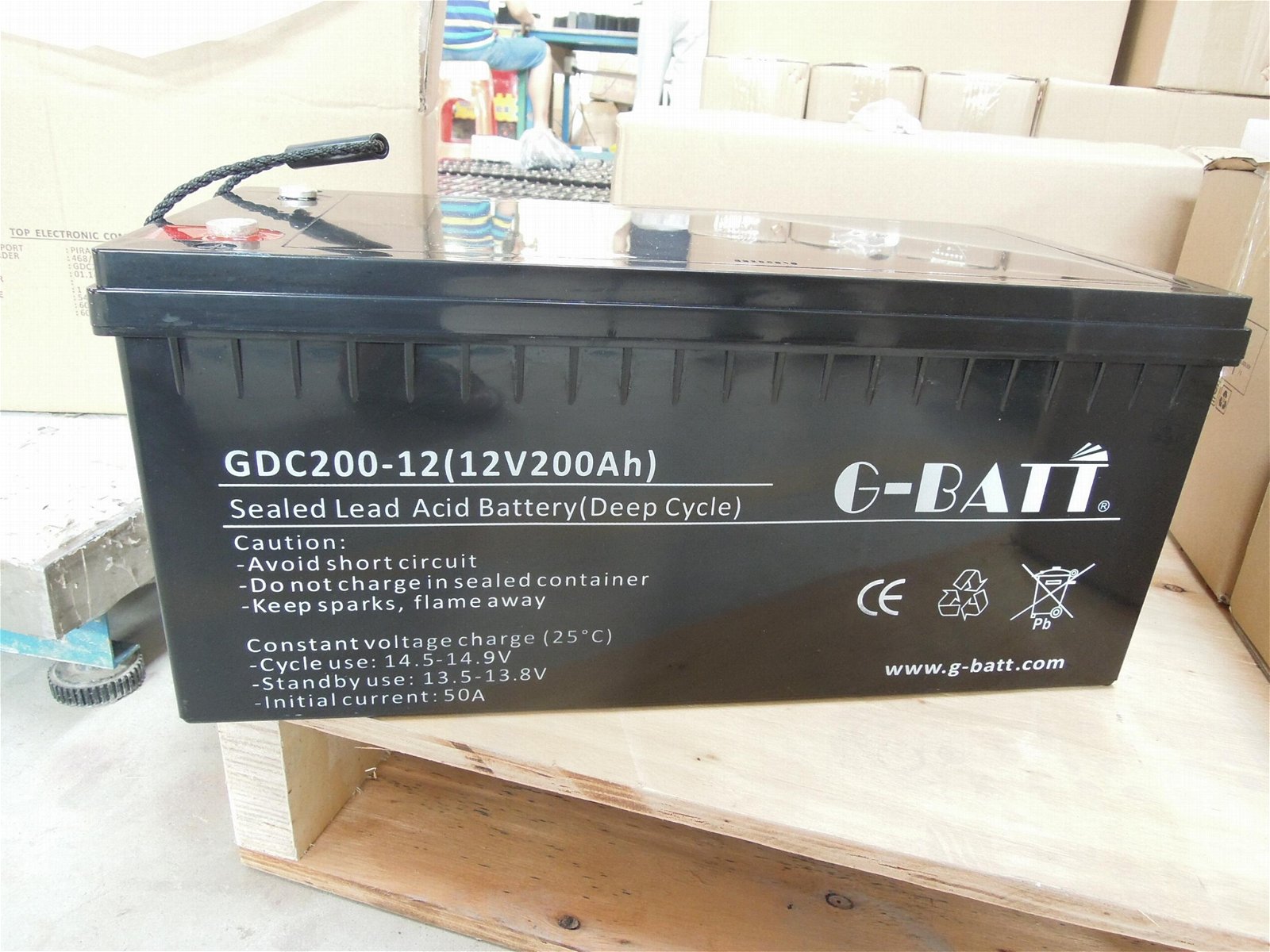 Rechargeable Deep-Cycle UPS AGM Power Lead-Acid Battery 12V200