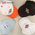 Classic Snapback Cap Red Black Flat Visor Hat with 3D Embroidery