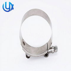 SS304 T bolt heavy duty hose clamp 