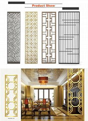 customized laser cut stainless steel decorative divider screen for living room