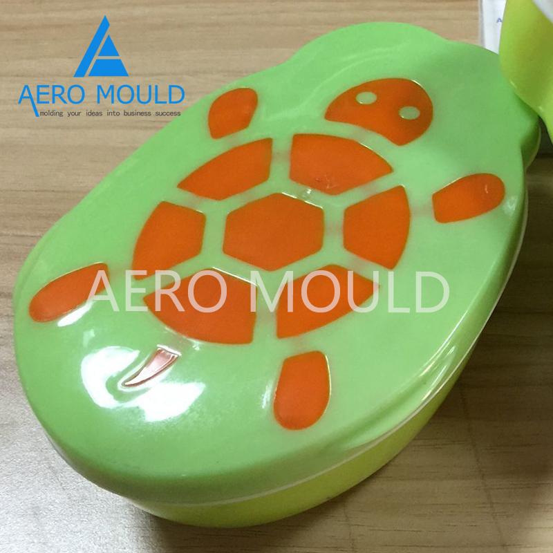 Double color plastic lunch box container injection mold 2