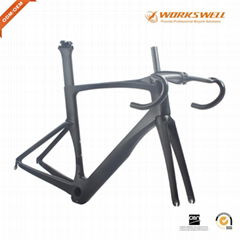 2019 Aero Full Carbon Cycling Road Bicycle Frames Framesets S/M/L/XL New