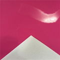 pink pvc shiny leather for bag with knitted fabric from Jiangyin Longsheng 1