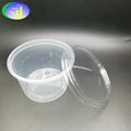 Disposable Microwave PP  500ml clear food container plastic bowl