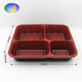 Guangzhou factory outlet disposable 3 divided plastic fastfood container