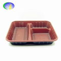 Guangzhou factory outlet disposable 3 divided plastic fastfood container