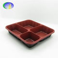 Guangzhou factory outlet disposable 3 divided plastic fastfood container