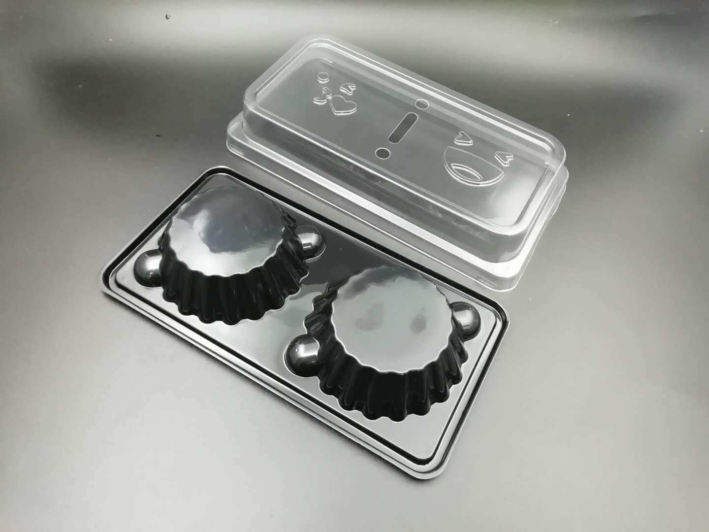 Special design egg tart plastic box cupcake container 4