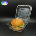 Clear Clamshell plastic burger container