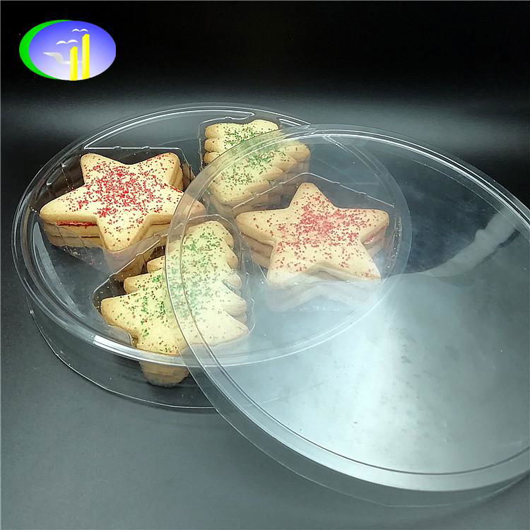 Transparent PET cookies box biscuit plastic packaging  3