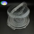 New design universal birthday cake clear PET container with handle  1