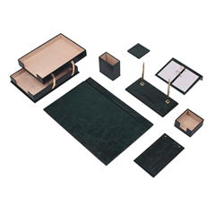 Leather Desk Set 10 Pieces - By Guner