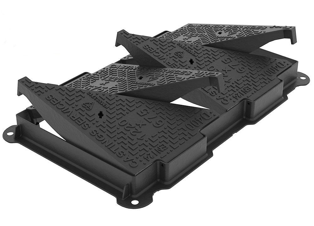 Cast Iron Double Sealed Triangular Ductile Iron Manhole Cover And Frame