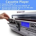 2019 hot sale all in one vinyl record gramophone USB SD Cassette play& recording 4