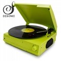 Factory supply compact design cheap gramophone record player vinyl turntable wit 2