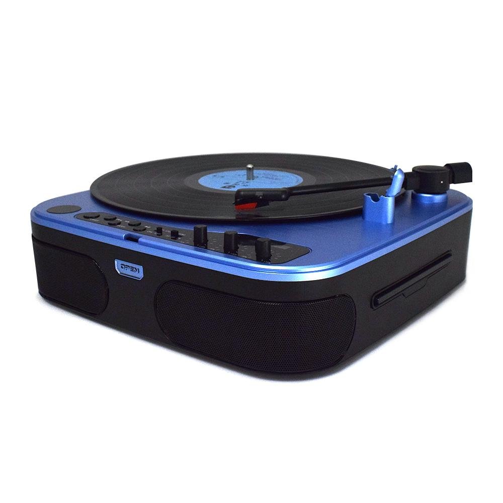 2019 Brandnew design portable USB SD Bluetooth play gramophone record player 2