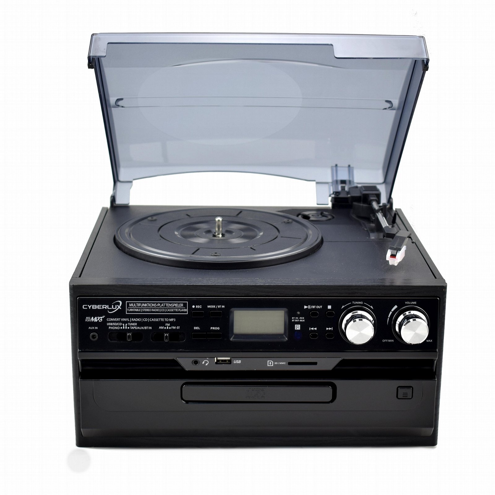 2019 hot sale factory supply multi media LP Vinyl player with USB SD recording&  4