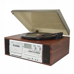 Full Size All in one Auto Return turntable vinyl record gramophone player