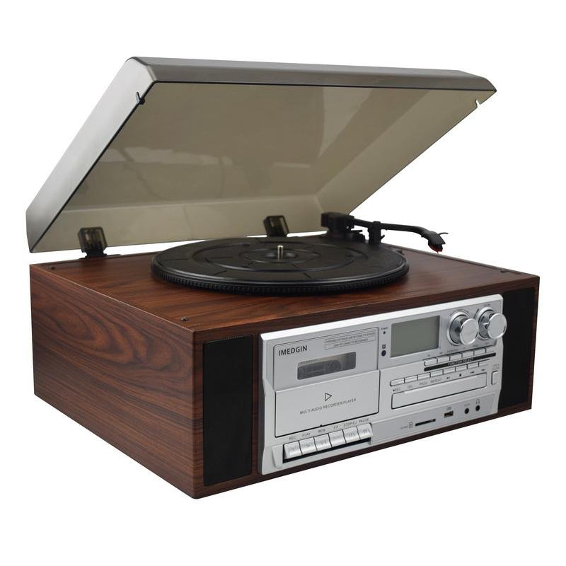 Full Size All in one Auto Return turntable vinyl record gramophone player 4