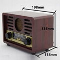 factory supply 2019 hot sale portable blue tooth antique radio with USB SD play& 2