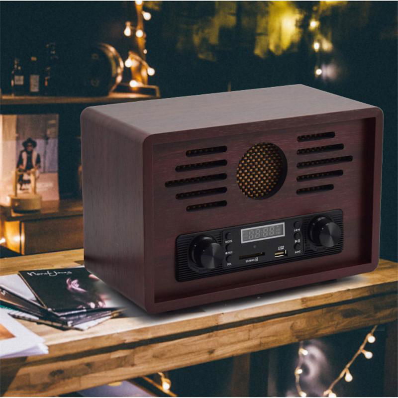 factory supply 2019 hot sale portable blue tooth antique radio with USB SD play& 5
