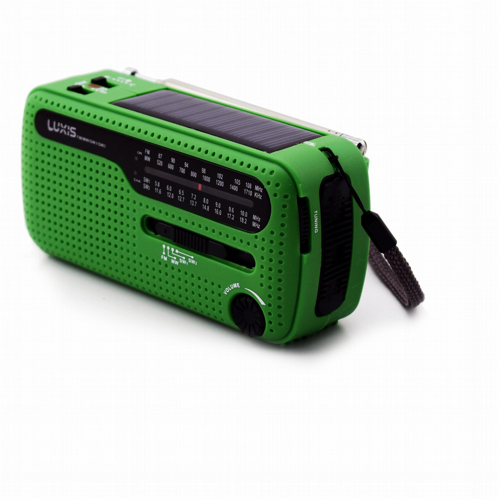 Dynamo&Solar Powered Pocket Radio with FM/Am/Sw1/Sw2, Emergency Light and Mobile 2