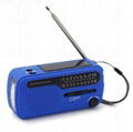 Dynamo&Solar Powered Pocket Radio with FM/Am/Sw1/Sw2, Emergency Light and Mobile 4