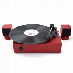 mini bluetooth gramophone record player vinyl turntable with external speakers