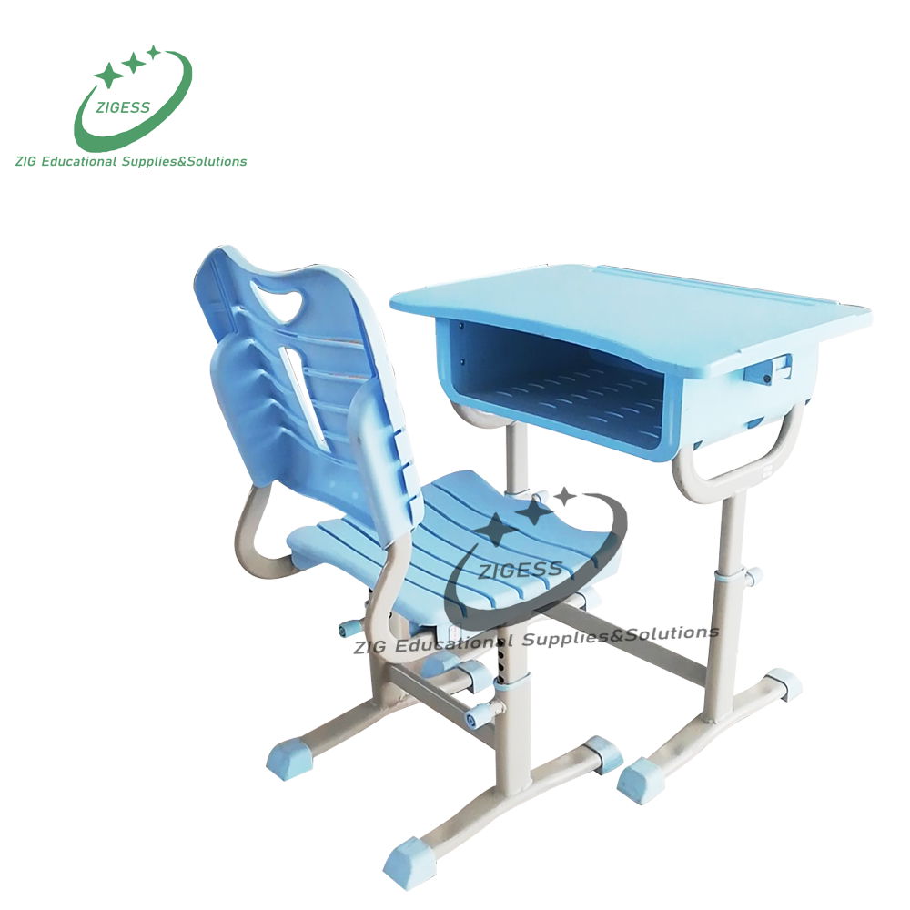 bright color student desk and chair plastic school furniture for classroom