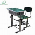 Adjustable school desk and chair