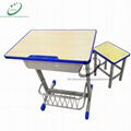 Adjustable school desk and chair