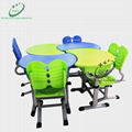 bright color student desk and chair plastic school furniture 1