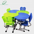 bright color student desk and chair plastic school furniture 2