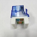 CAT6 UTP 180 degree keystone jack with LED 3