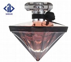cone-shape glass perfume bottle with surlyn cap
