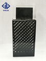 Black glass perfume bottle with plastic cap 1