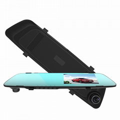 1080P rear view mirror, front and rear dual recording, dark night vision dashcam