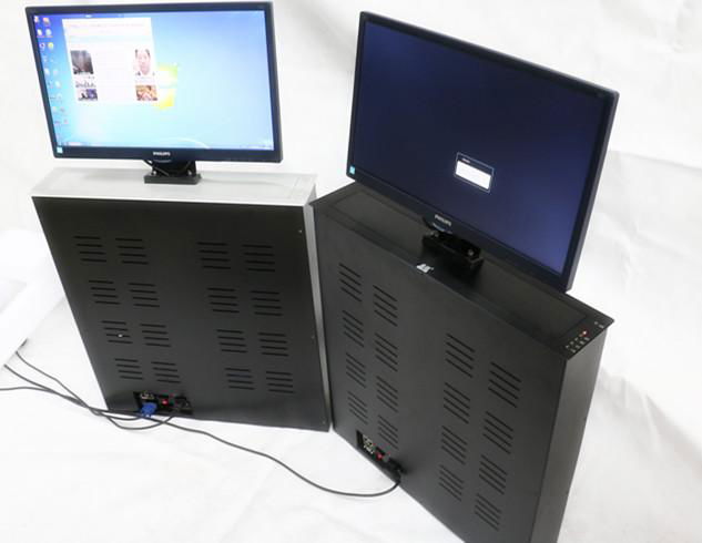 晶固（17-24英吋）液晶屏顯示器昇降器電動會議桌隱藏式